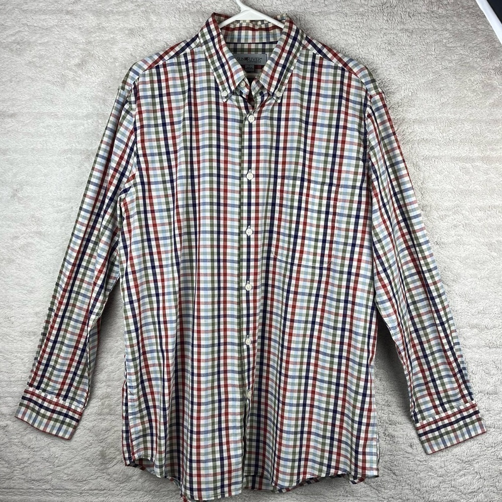 SUN RIVER Plaid Shirt Button Down Large Unisex